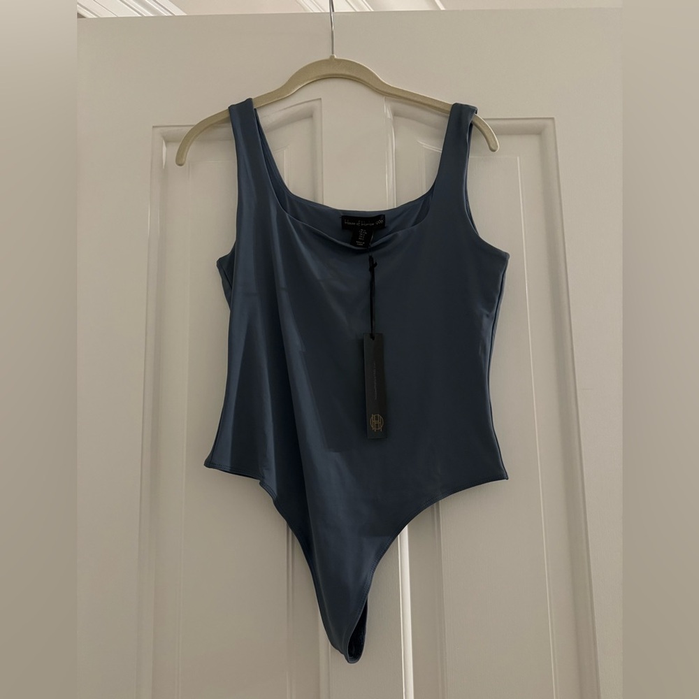 House of Harlow 1960 Steel Blue Tank Bodysuit